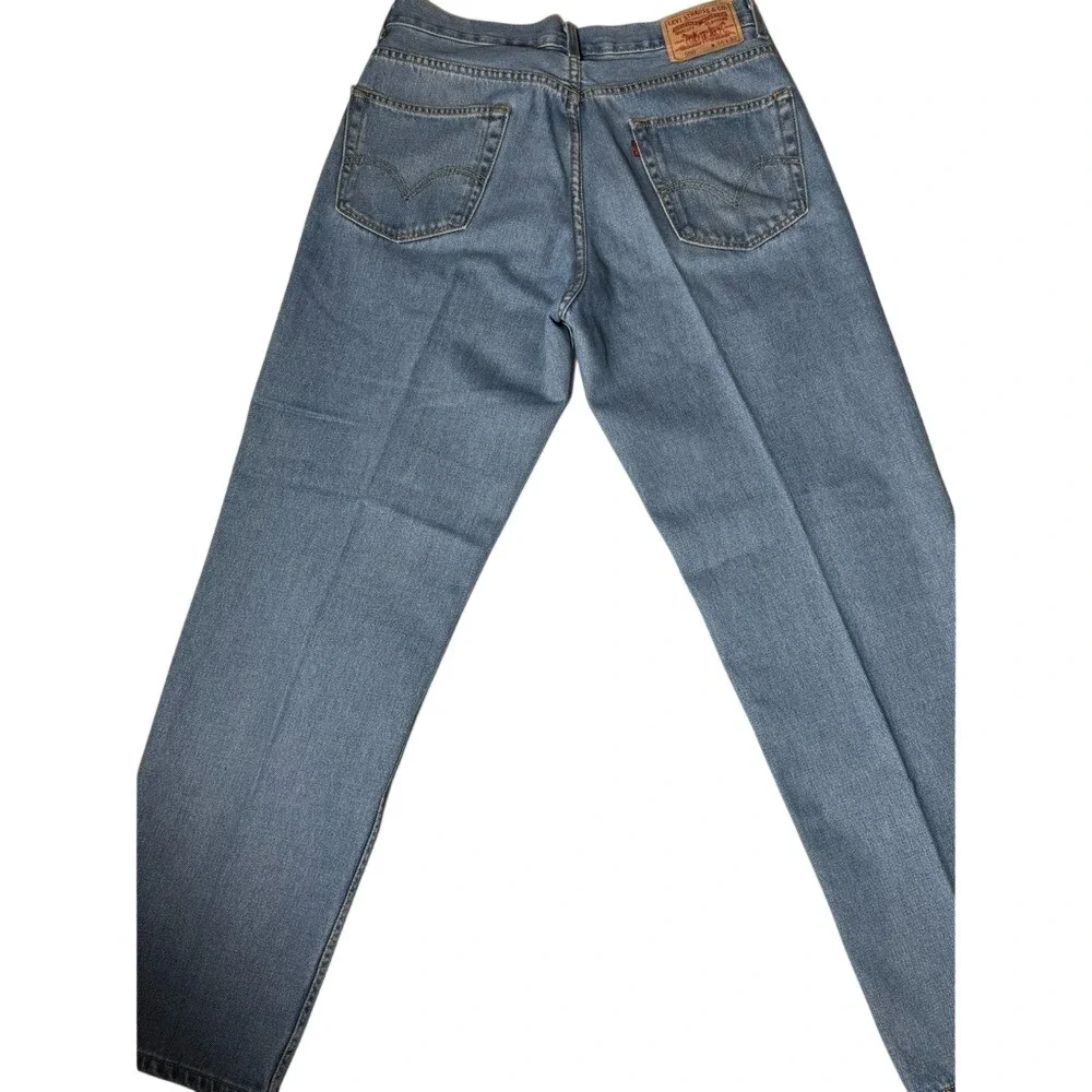 Levi's 550 Relaxed Fir Light Blue Straight Jeans 34 x 32 - Picture 3 of 7